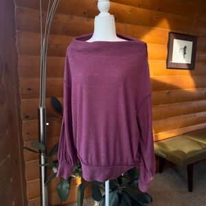 Free People Boat Neck Sweater Oversized Cozy